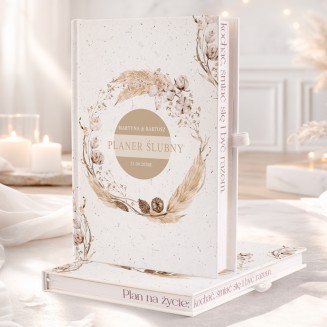 Planer ślubny z personalizacją. Personalizowany organizer ślubny.