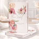 Personalizowany planer ślubny z kwiatowym motywem.