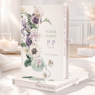 Planer ślubny z personalizacją. Wydanie z kolorowymi brzegami.