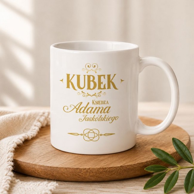 Kubek personalizowany dla księdza.