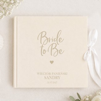 ALBUM Welurowy ze Wstążkami na Zdjęcia z Panieńskiego Bride to Be
