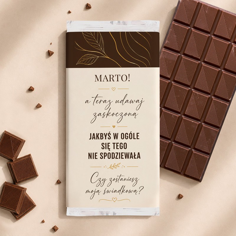 CZEKOLADA Personalizowana Pytanie do Świadkowej