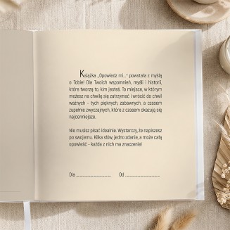 Elegancka książka z pytaniami i miejscem na wspomnienia dla przyjaciółki.