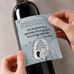 Etykieta na wino dla dja.