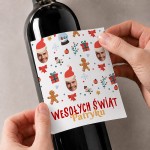 Etykieta świąteczna na alkohol.