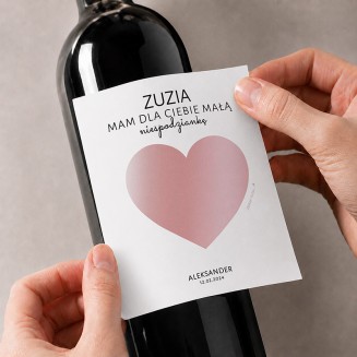 Etykieta na alkohol ze zdrapką.