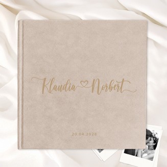 Album welurowy z imionami Pary młodej.