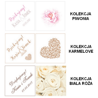 LIZAKI podziękowanie z sercem 24cm (+bileciki z imionami) 10szt