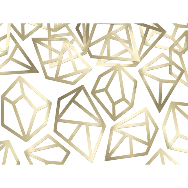 KONFETTI złote kryształy MIX wzorów