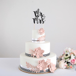 KONTUR papierowy na tort na patyczkach Mr&Mrs