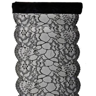 BIEŻNIK koronkowy Black Lace 18cmx3m