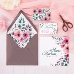 Zaproszenie ślubne personalizowane Wiosenne Kwiaty