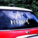 NAKLEJKA na ślubne auto Just Married