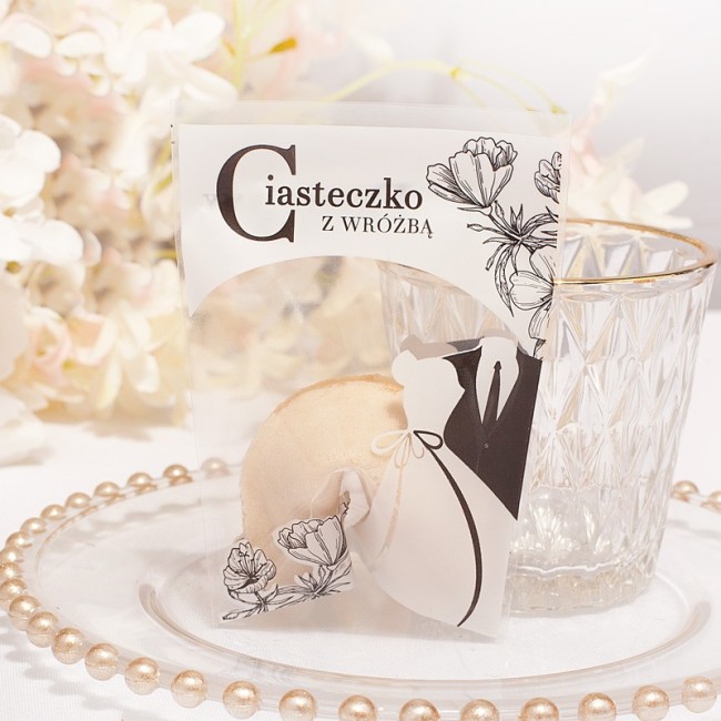 CIASTECZKA z wróżbą dla gości Młoda Para 10szt