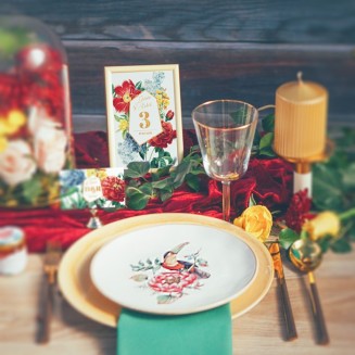 BILECIK podziękowanie personalizowany Kolekcja Flora