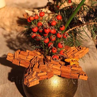 PREZENT dla świadka w drewnianym pudełku CZEKOLADOWE CYGARO Kolekcja Flora