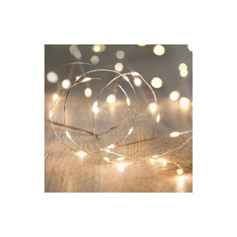 DRUCIK świetlny microLED na baterie 2m 20ledów