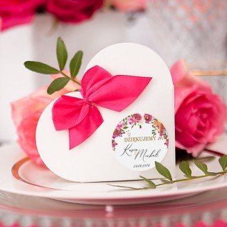 PUDEŁECZKA SERCA personalizowane kolekcja ślubna Wedding 10szt (+kokardki)