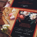 ZAPROSZENIE ślubne personalizowane Dark Flowers