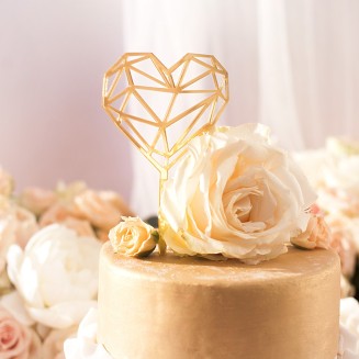 KONTUR dekoracyjny na tort LOVE Złoty