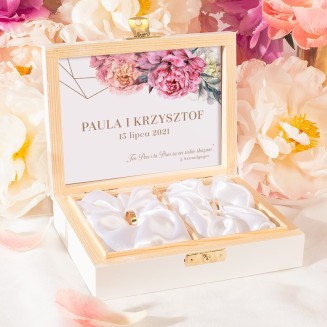 PUDEŁECZKA SERCA personalizowane 10szt Klasyczne Srebro (+kokardki)