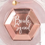 Talerzyki papierowe Bride Squad Ø23cm 6szt RÓŻOWE ZŁOTO