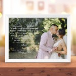 Personalizowany plakat ze zdjęciem i życzeniami. Piękna pamiątka z rocznicy ślubu