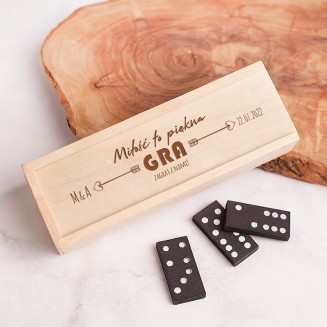 DOMINO podziękowanie dla gości weselnych Miłość To Piękna Gra