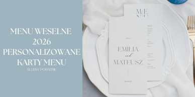 Menu weselne 2026 – personalizowane karty menu 